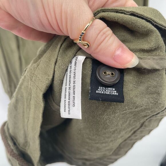 Relativity Women's Button Down Long Sleeves Field Jacket medium linen anorak - Picture 9 of 10